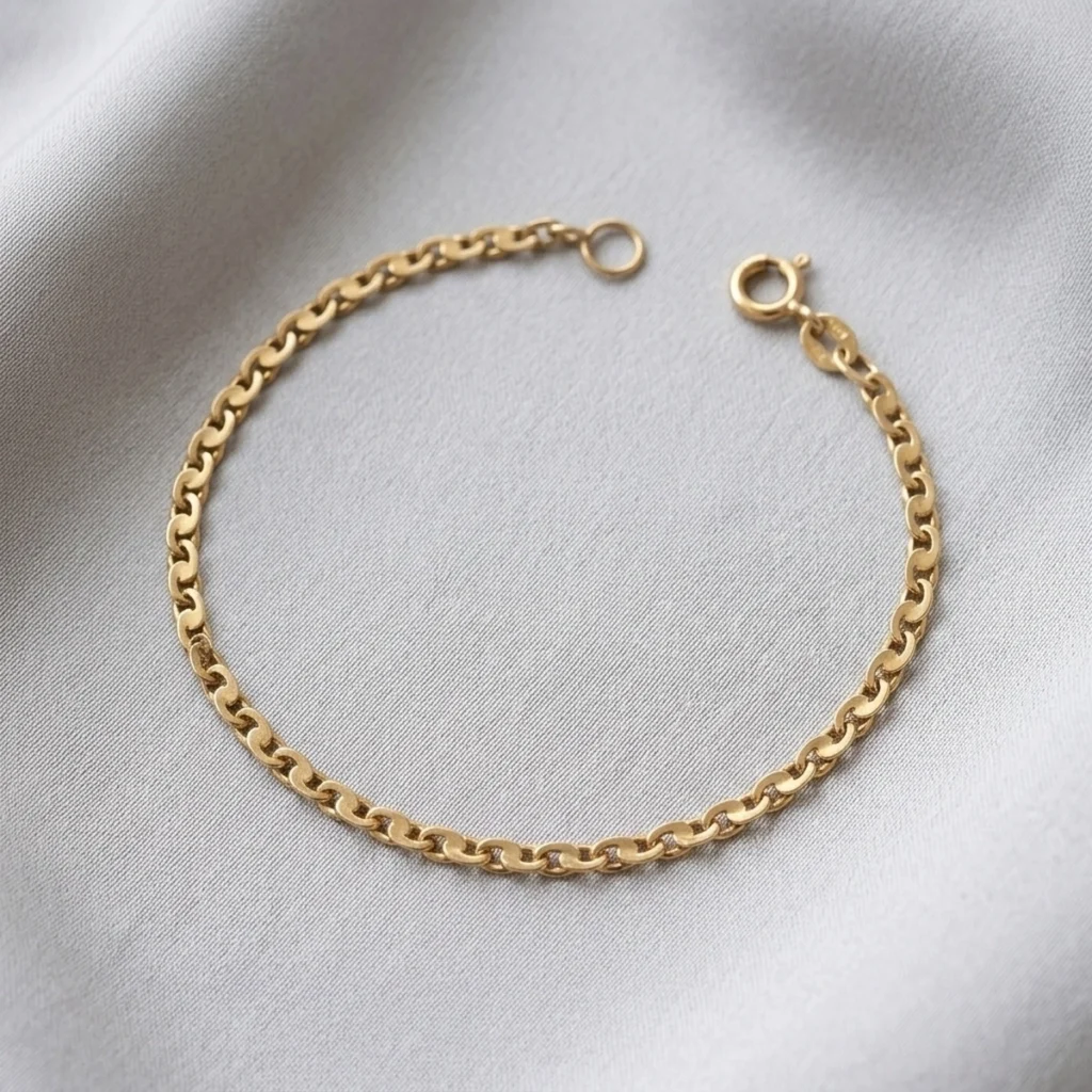 Pulseira cadena em ouro 18k: Corrente Cadena, da KMS Joias