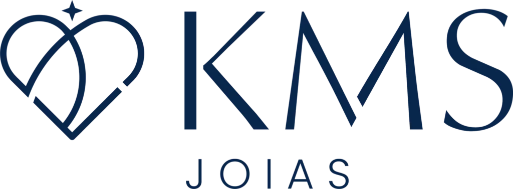 Logotipo da KMS Joias, joalheria de ouro 18k em Brasília