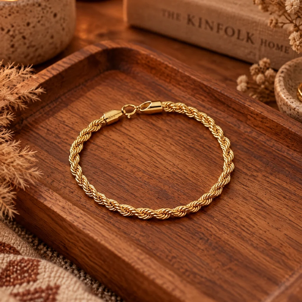 Pulseira portuguesa em ouro 18k: Pulseira Portuguesa, da KMS Joias