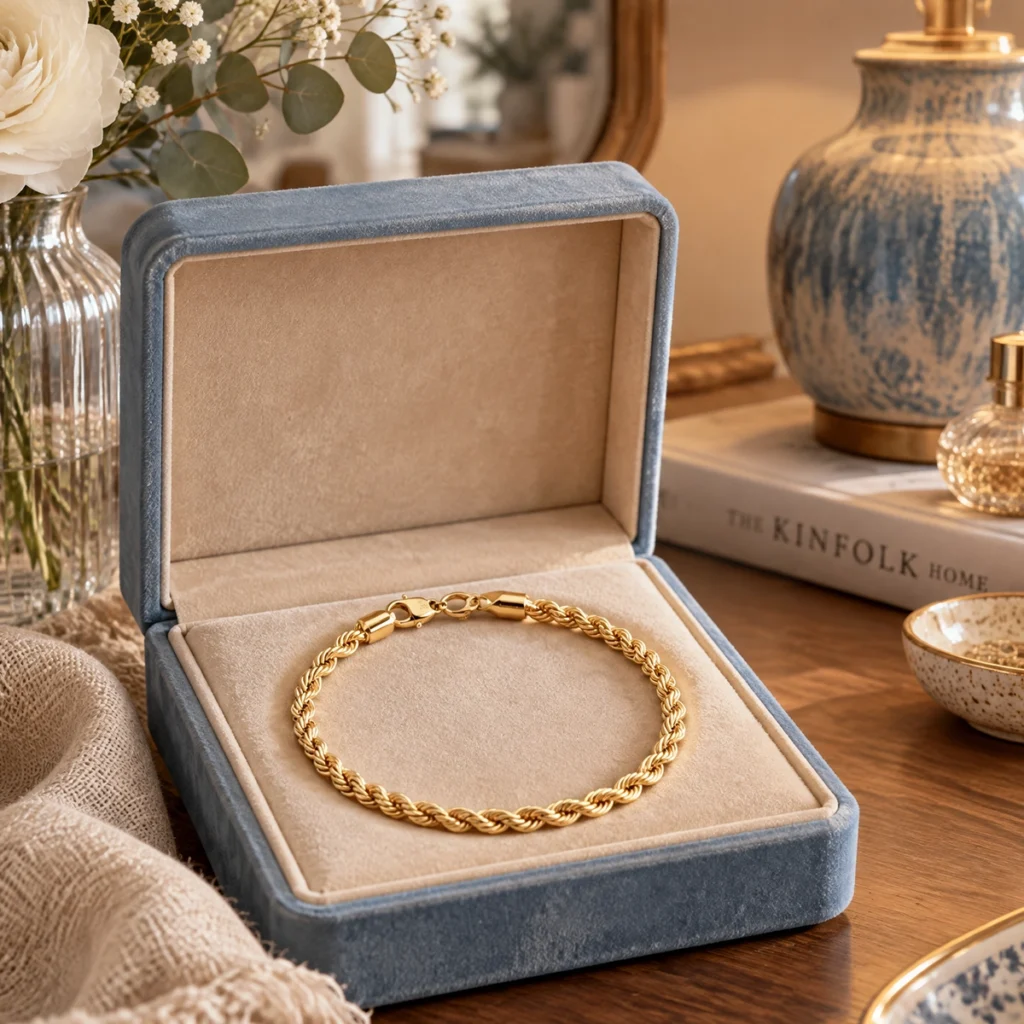 Pulseira cordão baiano em ouro 18k: Pulseira Cordão Baiano, da KMS Joias