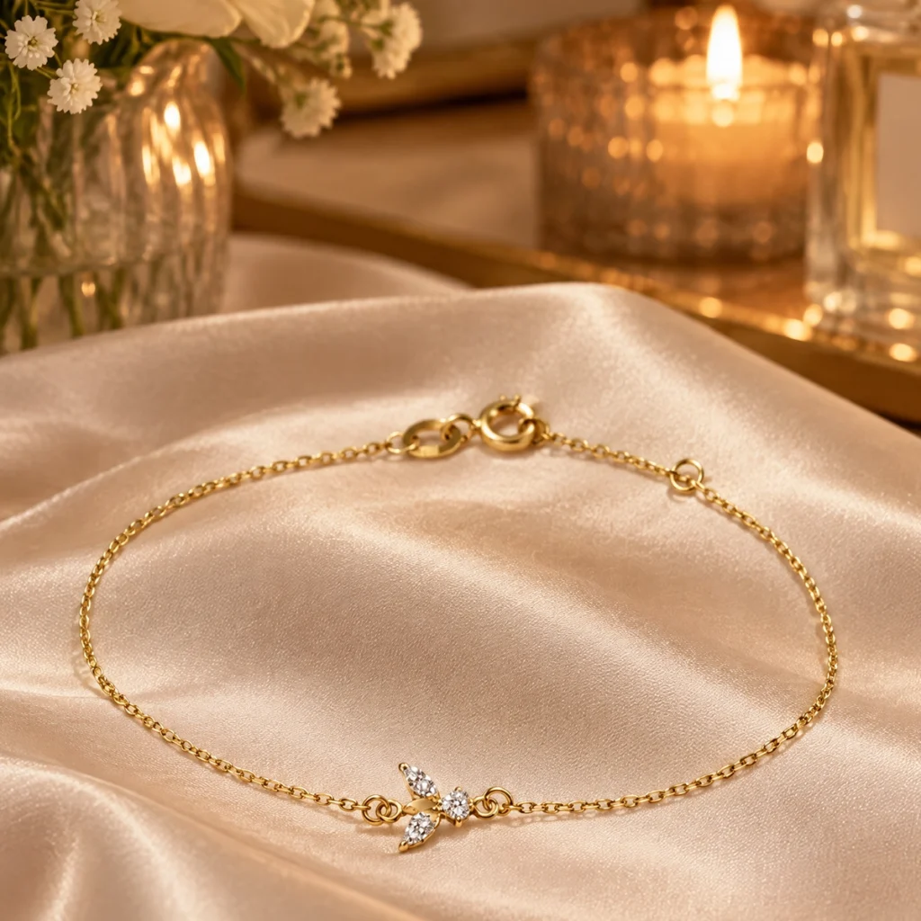 Pulseira de ouro com zircônia em ouro 18k: Pulseira Espírito Santo Cravejado, da KMS Joias