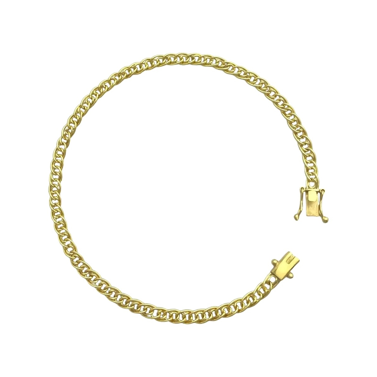 Pulseira carioca maciça em ouro 18k: Pulseira Carioca Maciça, da KMS Joias